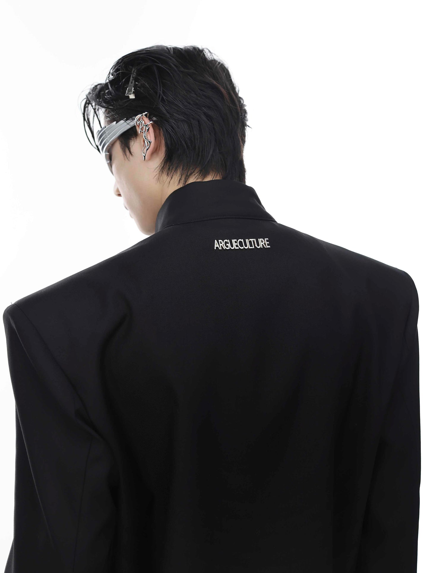 Suit Jacket Half Turtleneck Padded Shoulder