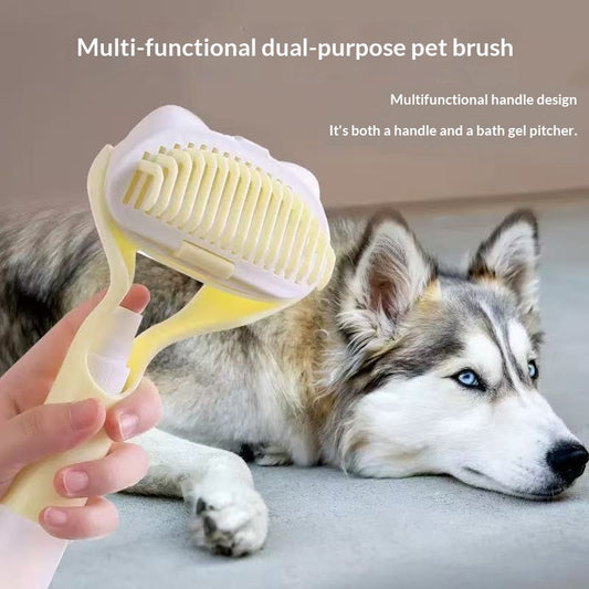 Pet Grooming Tool A Cleaning Brush With A Push button Design 3 in 1