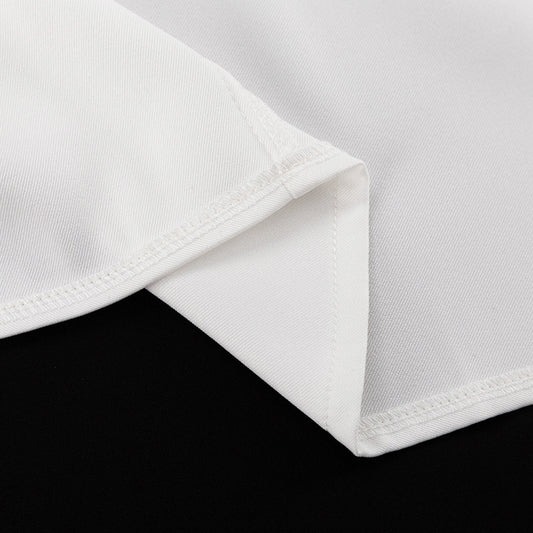 Milky White Commuter Mop Skirt For Women