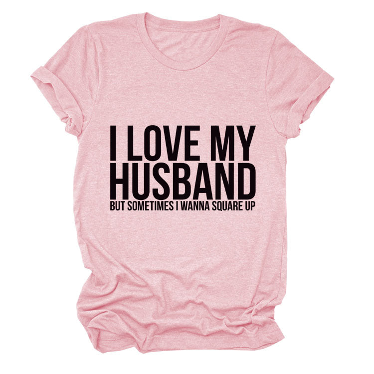Letters Fashion Round Neck Short Sleeve Ebay Women's T-shirt