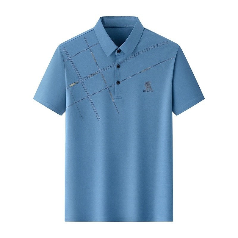 Business Casual Revers T-shirt Tynd til Midaldrende Mænd