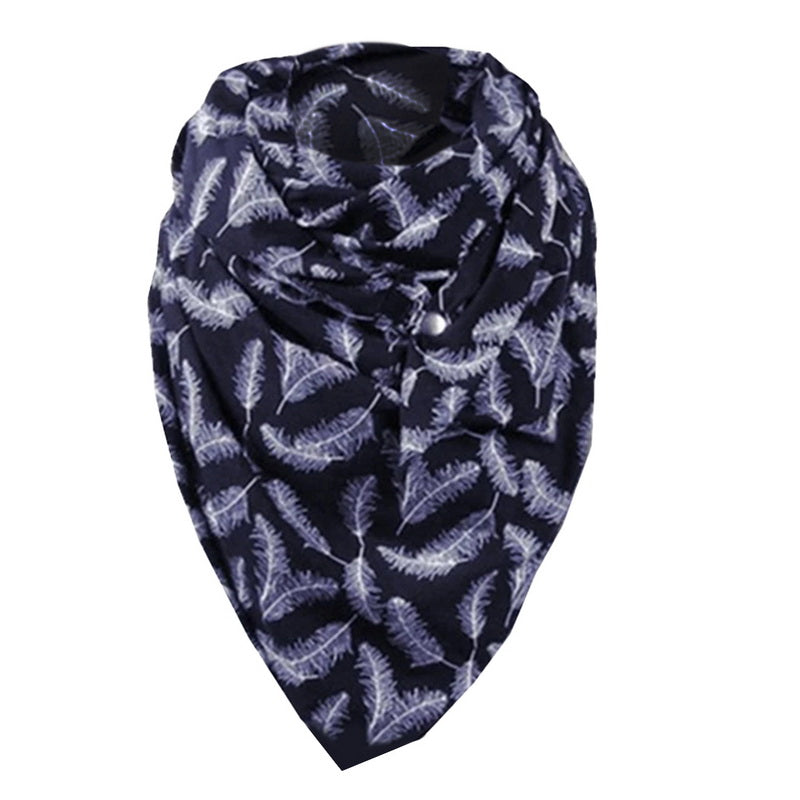 Padded Warm Shawl Printed Bib Scarf