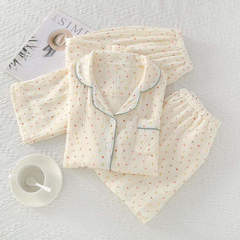 Women's Crepe Cotton Yarn Fashion Three-piece Set