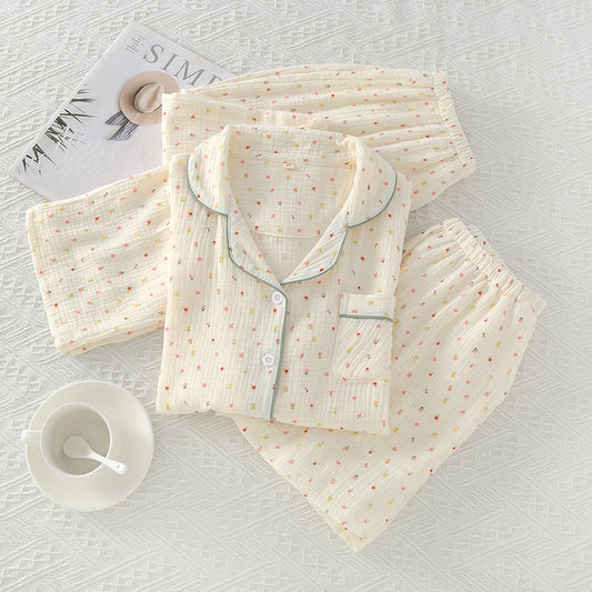 Women's Crepe Cotton Yarn Fashion Three-piece Set