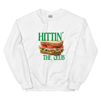 European American Fashion Floral Print Crew Neck Hittin Club Sandwich Sweatshirt