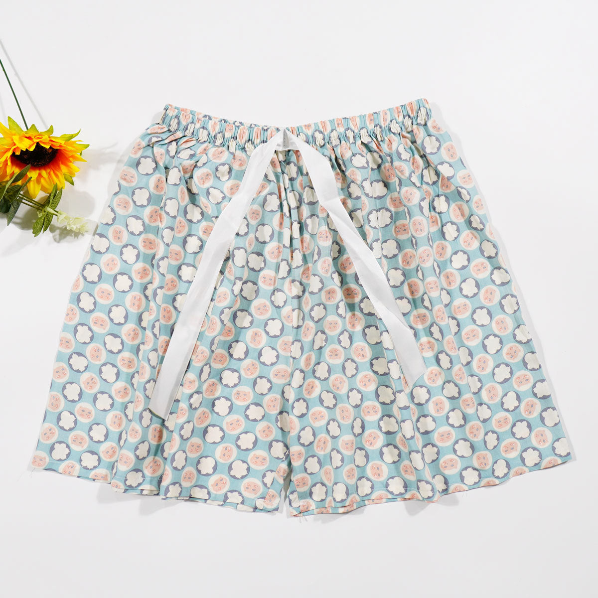 Women's Cotton Silk Shorts Plus Size Homewear Beach Pants