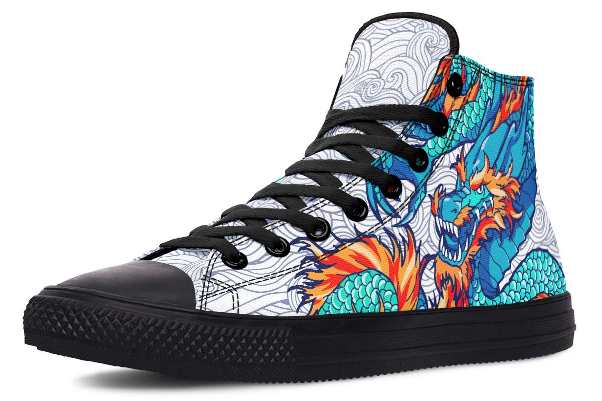 Printed Couple High-top Canvas Shoes