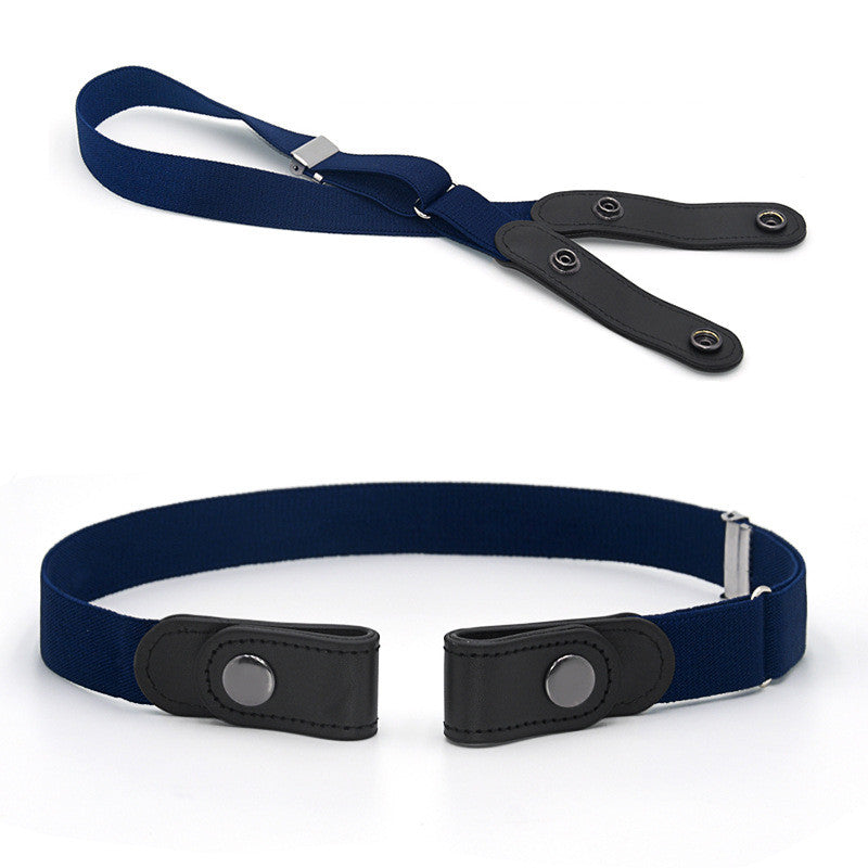 Jeans Belt Seamless Elastic Without Buckle All-match Lazy Belt