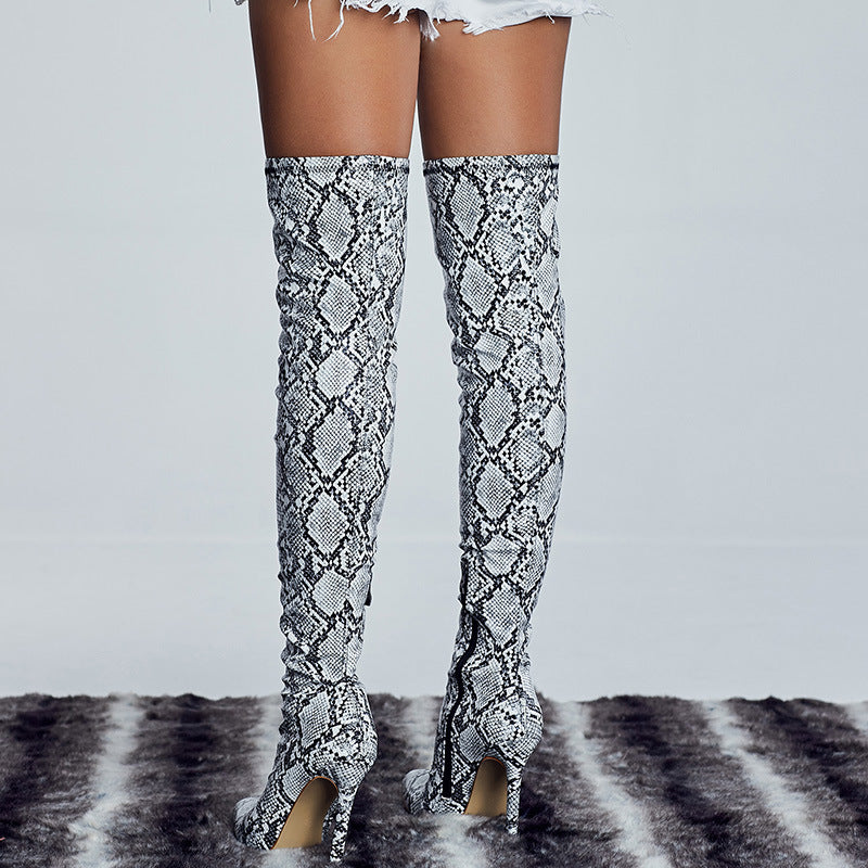 Toe Stiletto Over-the-knee Women's Super High-heeled Boots
