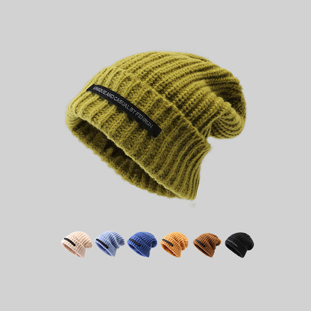 Women's Large Head Circumference Warm Knitted Hat