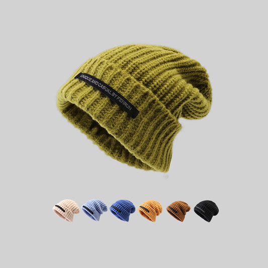 Women's Large Head Circumference Warm Knitted Hat