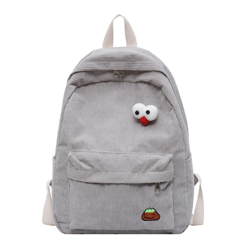 Students' Campus  High School Students' Corduroy Backpack