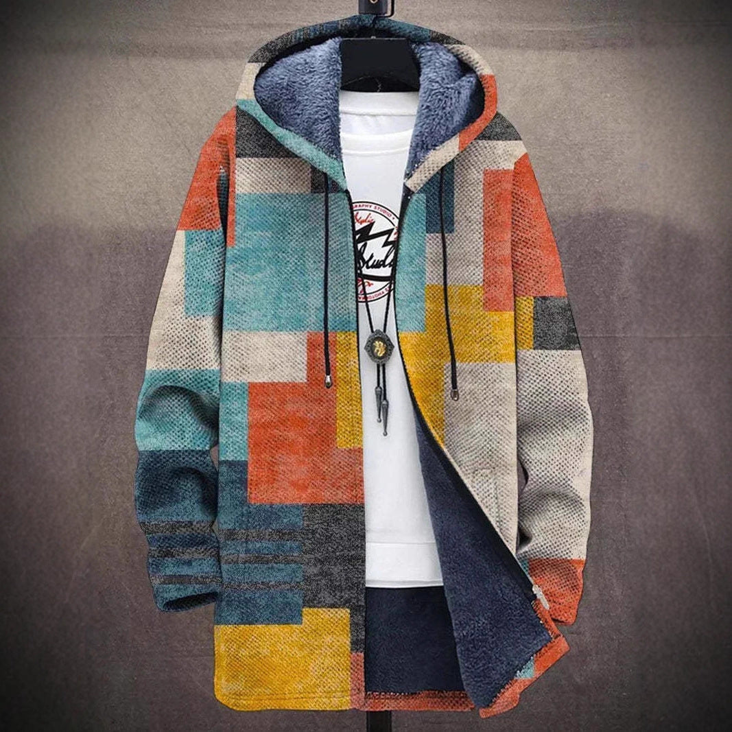 Fashionable Digital Printed Fleece Men's Jacket
