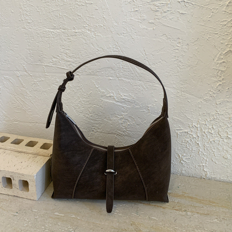 Trendy Retro Matte Underarm Bag For Women Korean Style