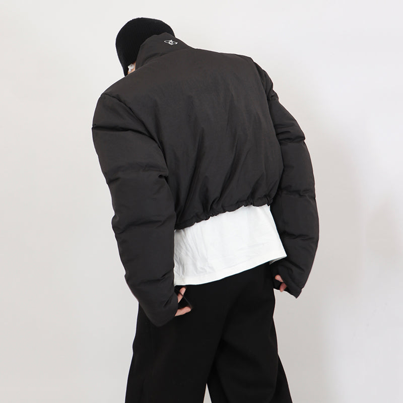 Men's Stand-up Collar Short Cotton Jacket