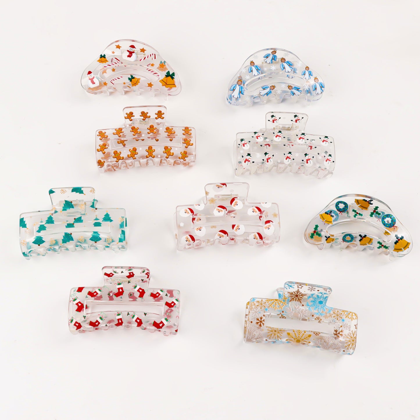 Gingerbread Man Patterned Shark Clip With A Festive Christmas Vibe