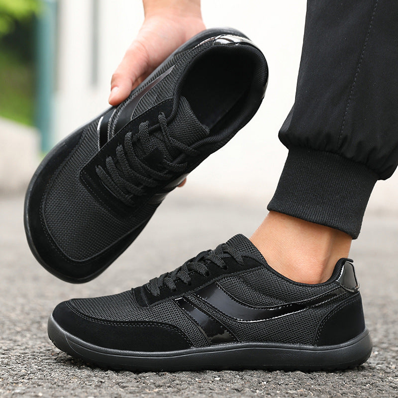 Men's And Women's Same Summer Breathable Botton Width Feet Fat Casual Mesh Sneakers