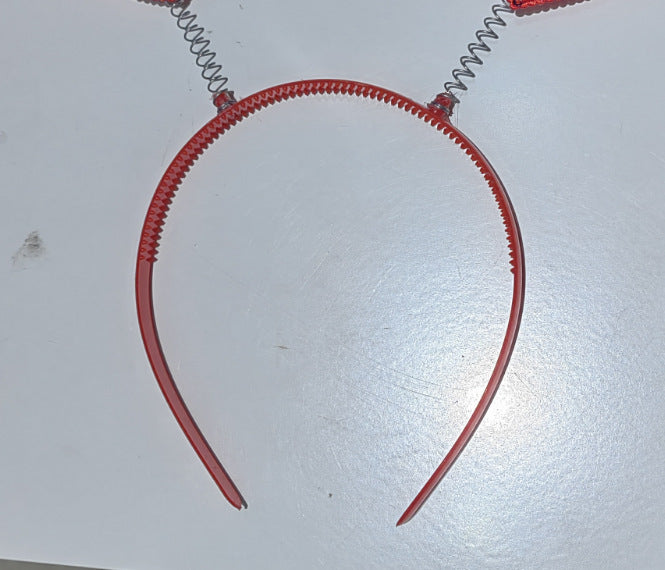 Red Heart Headband Accessories Three-dimensional