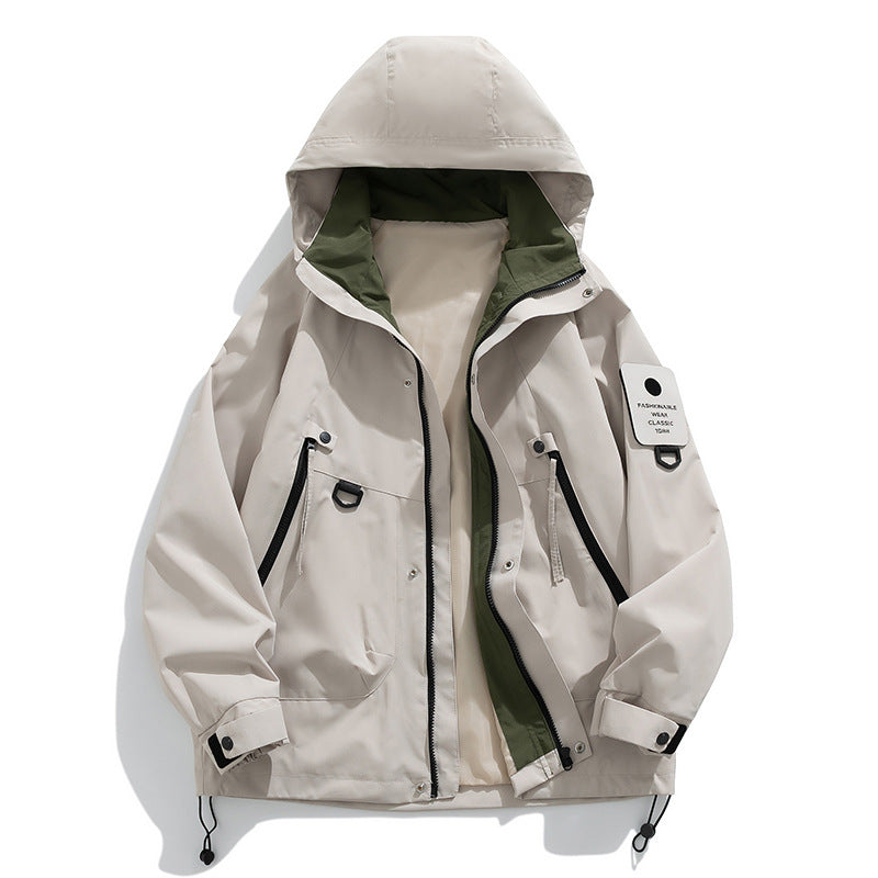 Hooded Work Clothes Men's Trendy Casual Handsome Outdoor Jacket