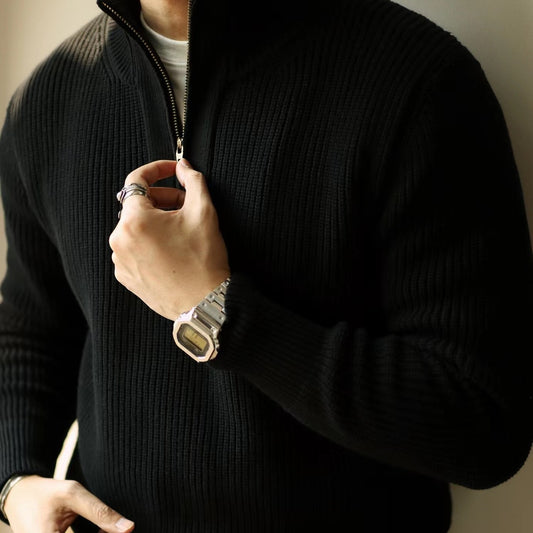 Ami Kaji Semi-turtleneck Fashion European Sweater