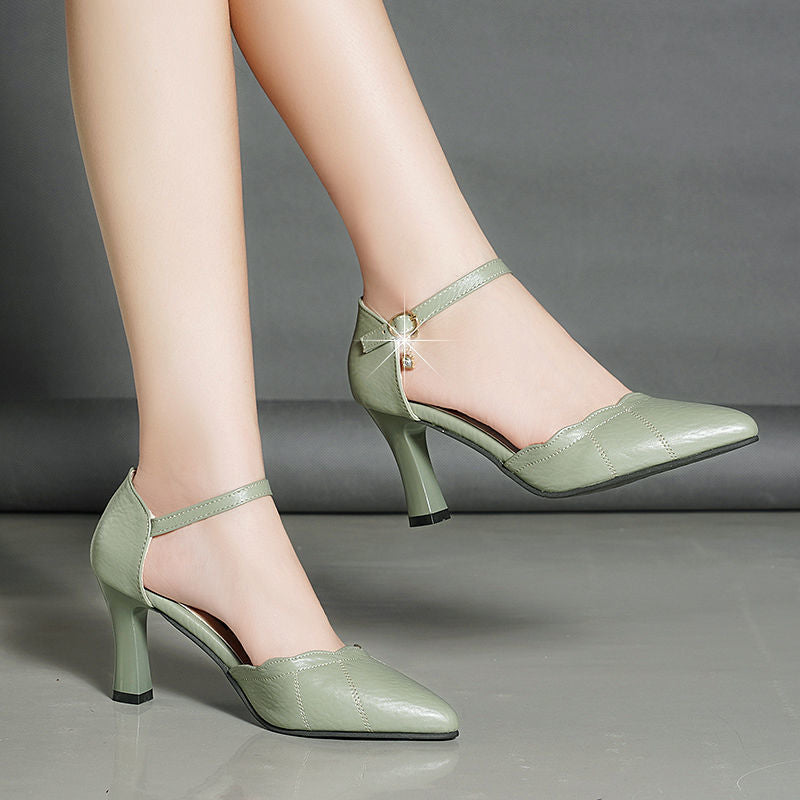 Real Soft Leather Hollowed Sandals Summer
