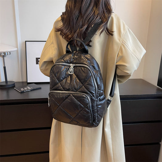 Embroidery Thread Backpack Girls Shopping Korean Simple All-match Cotton