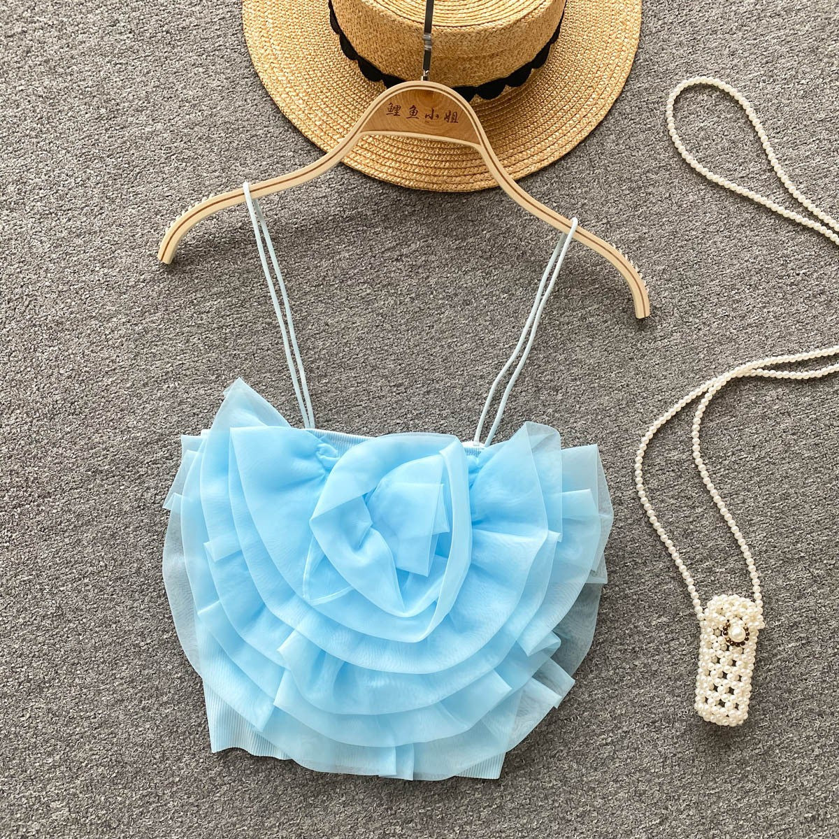 Pure Flower Camisole Dame Sommer Hot Girl Kort Top