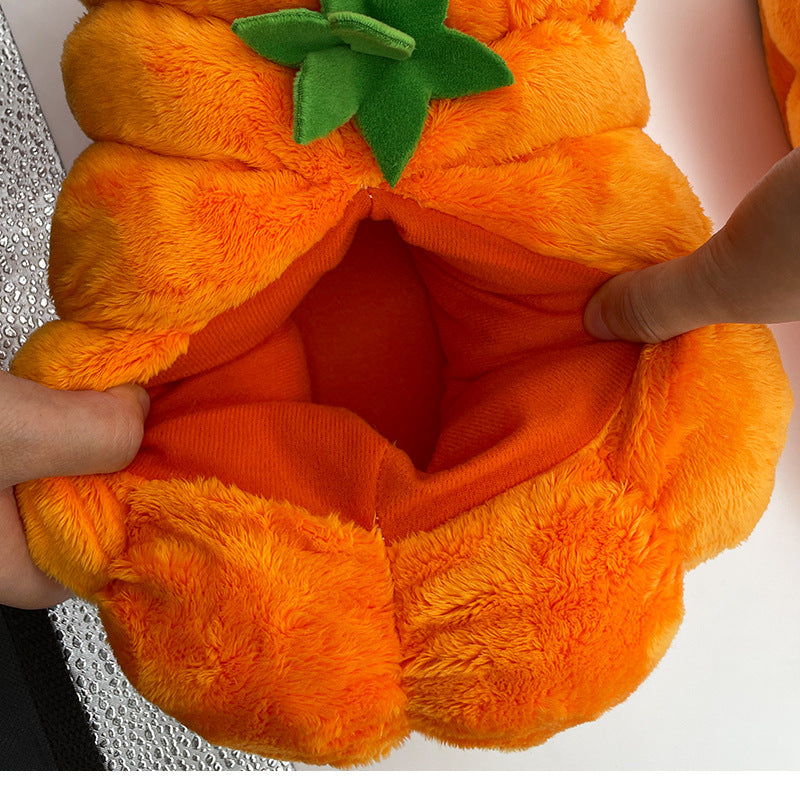 Kvinders Hjem Soveværelse Halloween Græskar Plys Hjemmesko