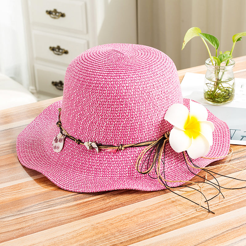 Versatile Sunscreen Beach Trip Summer Straw Hat Girl