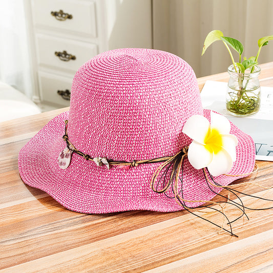 Versatile Sunscreen Beach Trip Summer Straw Hat Girl