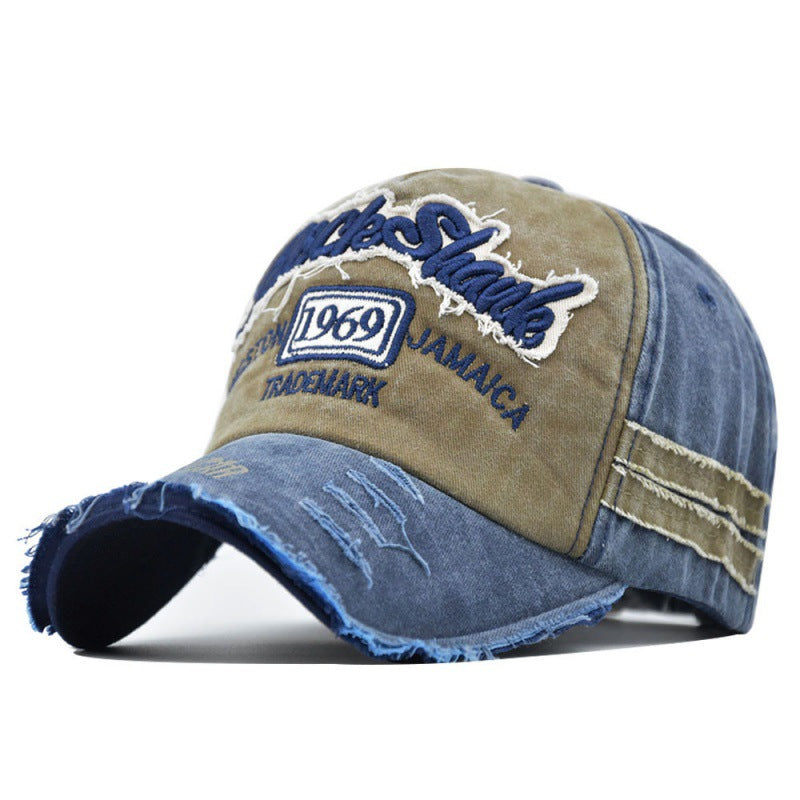 Ripped Retro And Syet Bogstaver Baseballkasket