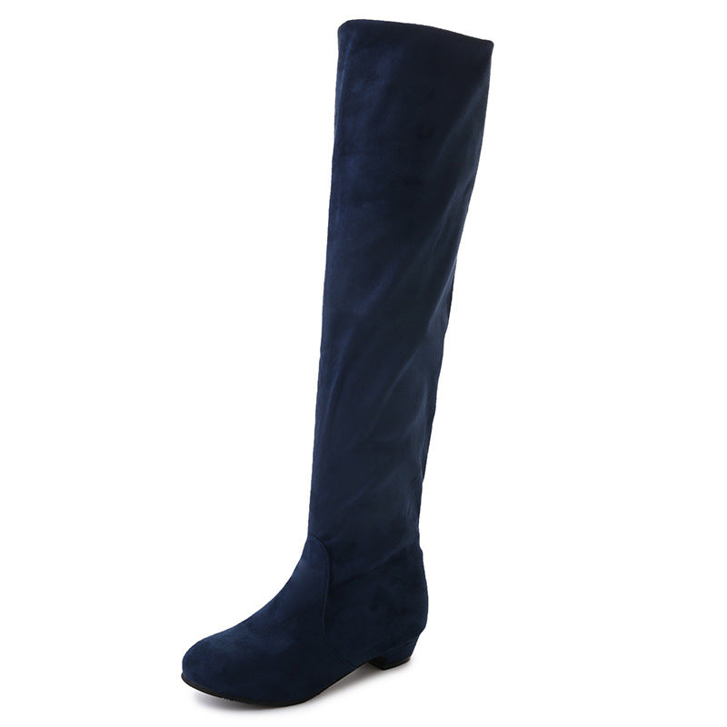 New Fallwinter Korean-style Over-the-knee Boots With Chunky Heels