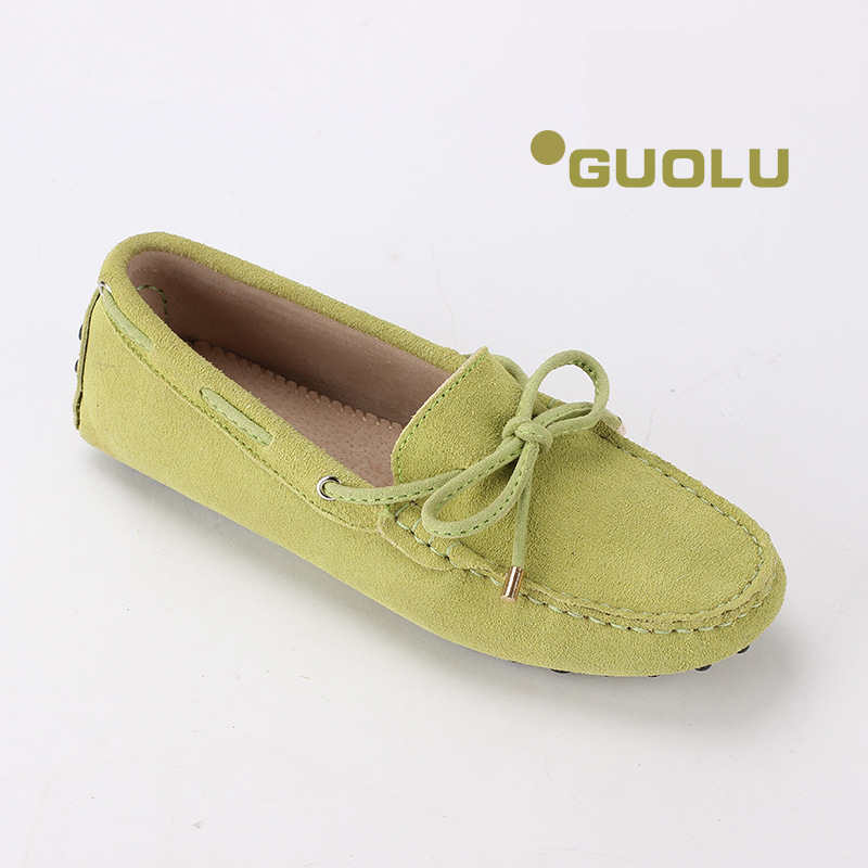 The New Bowknot All-match Leather Breathable Shallow Flat Shoes