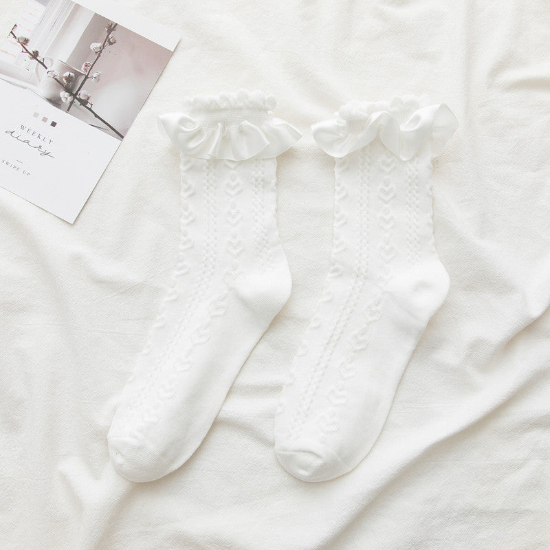 Japanese Cute Lolita Lace Bunching Socks