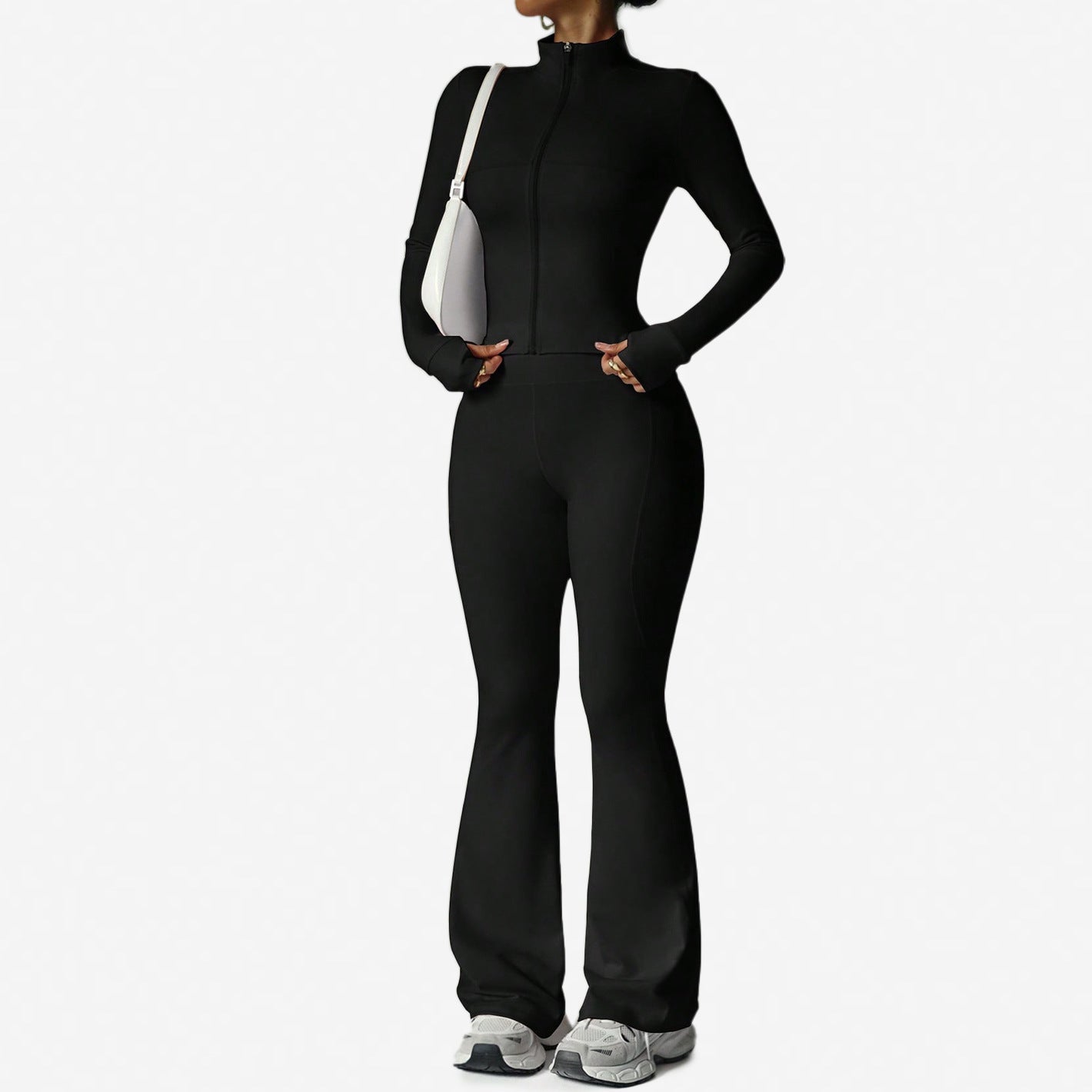 Zipper Nude-Feel Yoga Suit Women's