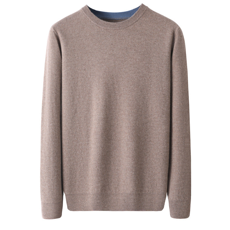 Men's Knitted Thickened Crewneck Versatile Sweater