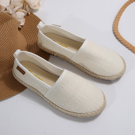 Simple Comfort And Casual Rope Bottom Fisherman Shoes
