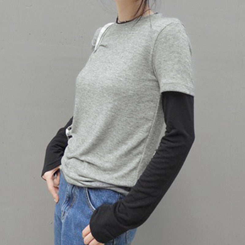 Breathable Bottoming Sports All-matching Round Neck T-shirt