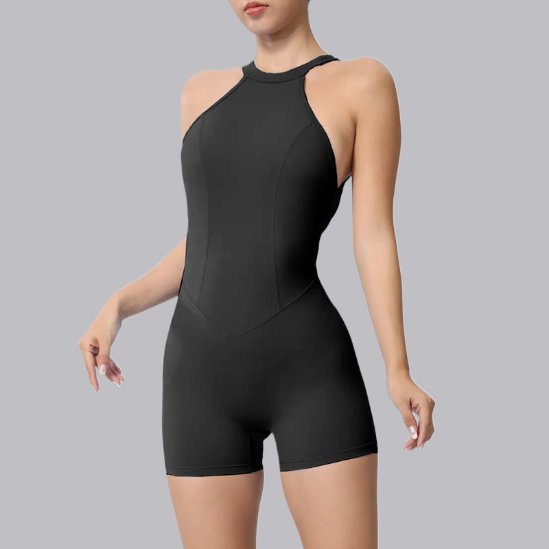 Tætsiddende sports-jumpsuit yogadragt