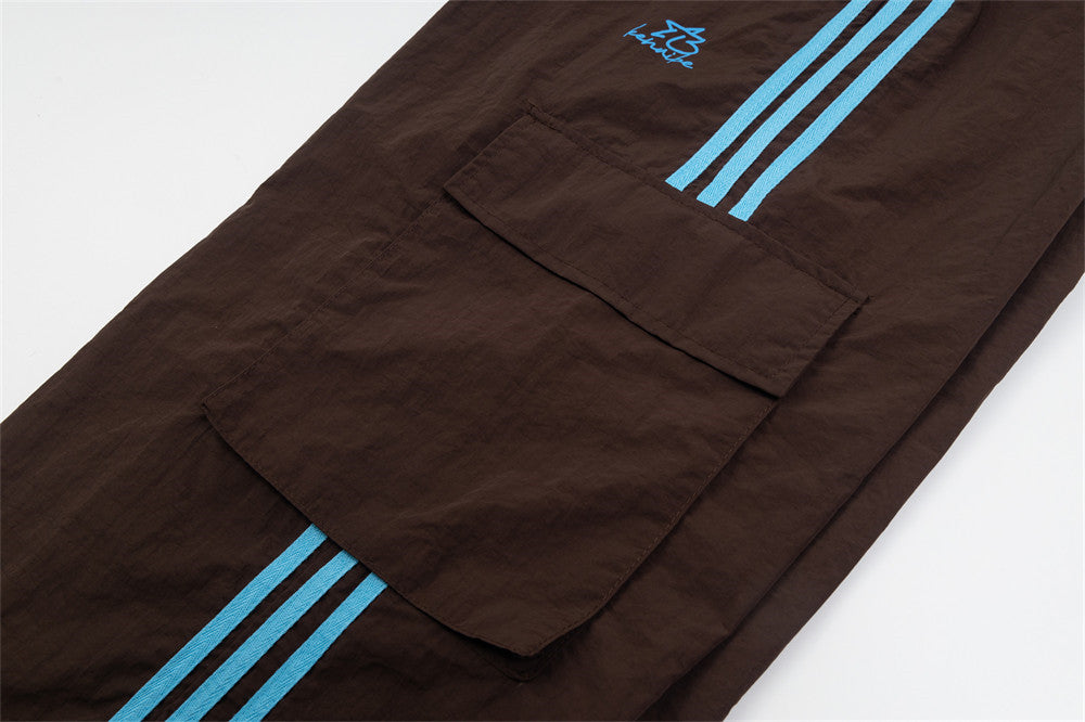 Sports Loose Trousers Men's And Women's Side Stripes