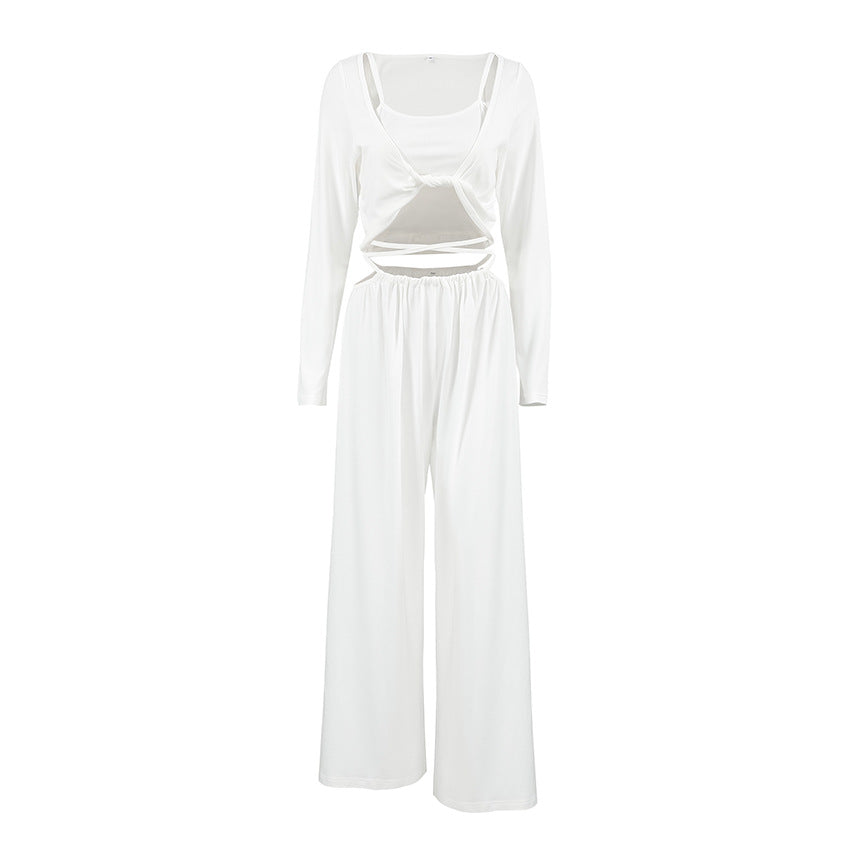 Comfortable Modal Long-sleeve Pajama Set With Long Pants