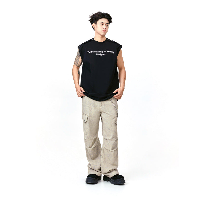 Street Printing Letters Summer Country Loose Base T-shirt