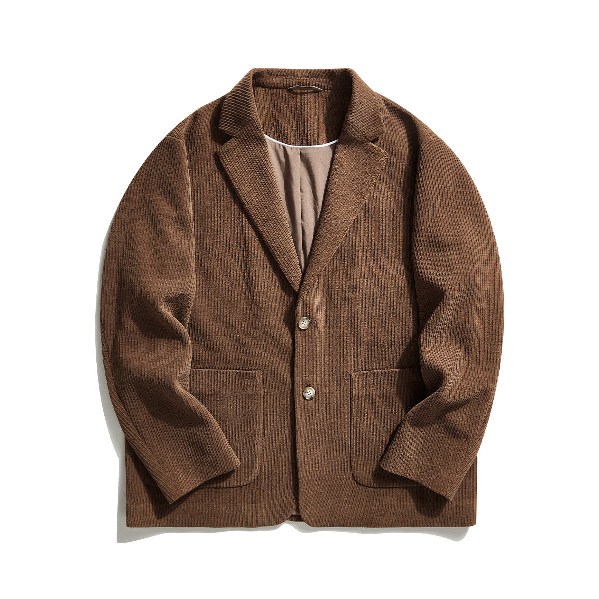 Men's Striped Texture Suit Coat Loose And Simple Jacket