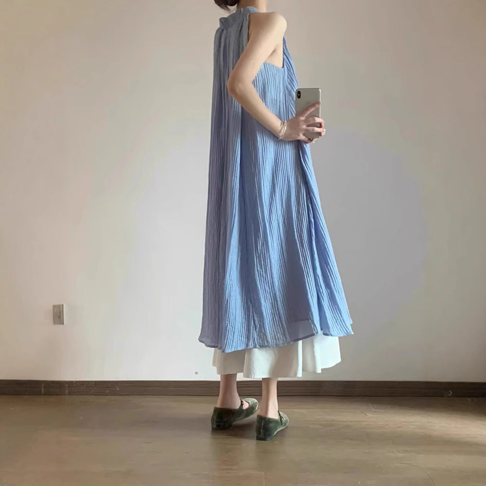 Fake Two Piece Dress For Women Slimming Long Dress