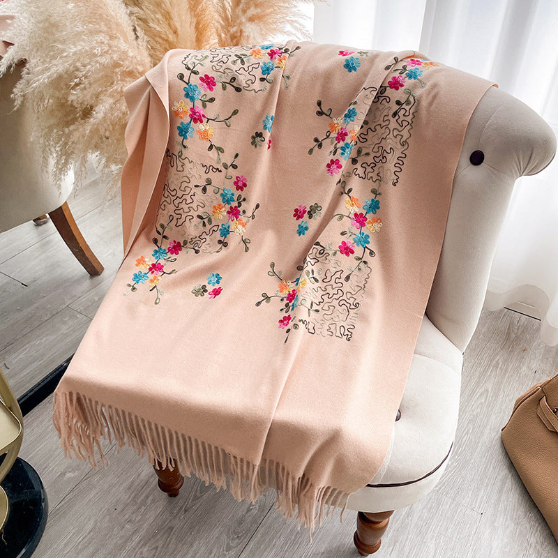 Women's Versatile Long Tassel Scarf