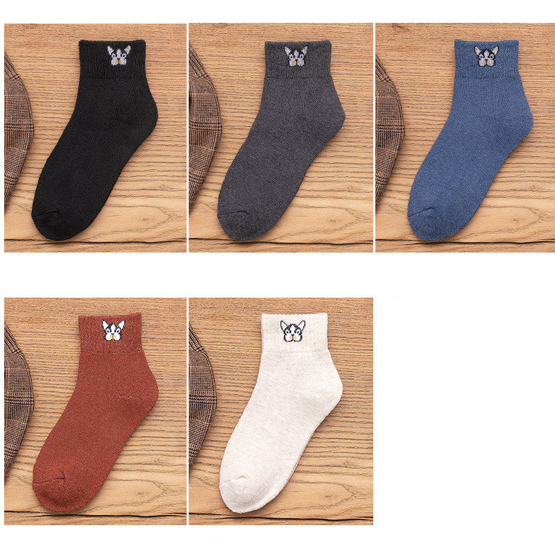 Cartoon Embroidered  In Tube Socks