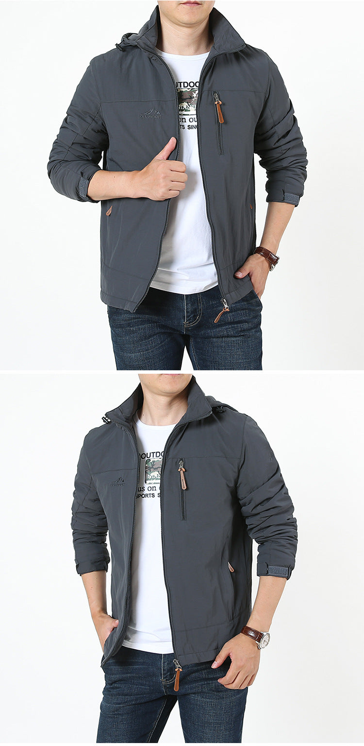 Men's Outdoor Fleece Jacket Detachable Anorak