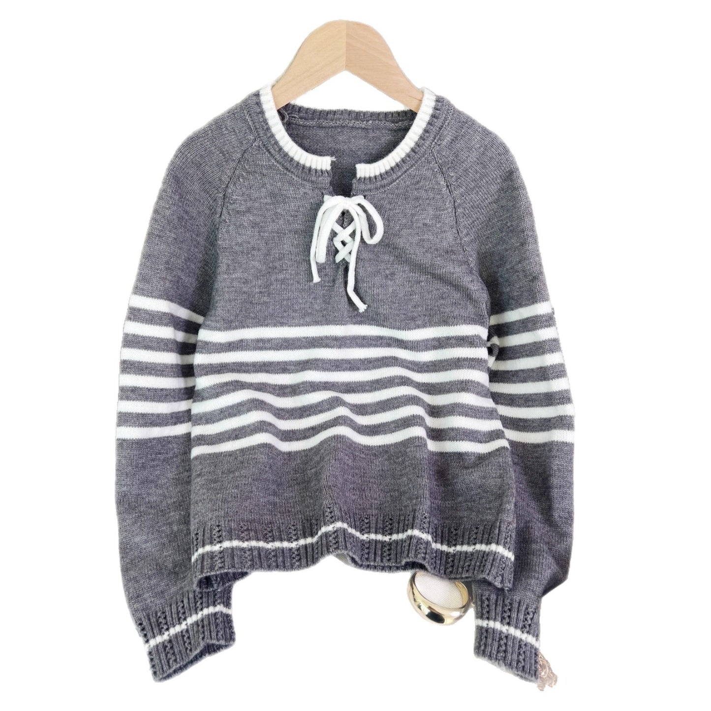 Women's Color-block Striped Knit Sweater
