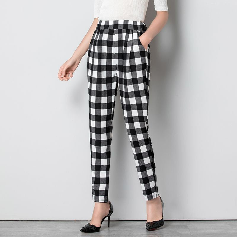 Harem Loose Tappered Pants Cropped Pencil Pants Fat Casual