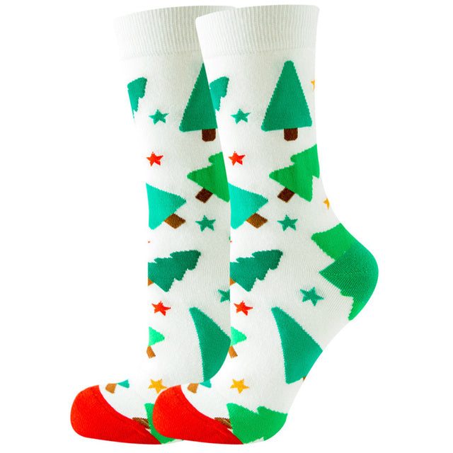 Christmas Santa Claus Women's Socks Elk Tide